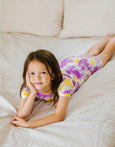 Vaenait Baby - Tie Dyeing Gold Purple Short Sleeve PJs