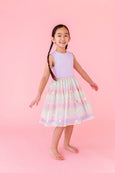 Bird & Bean® - Kids Bamboo + Tulle Dress - Astra Rainbow Twinkle 