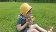 Mali Wear - Baby bonnet cotton reversible mustard floral infant hat