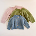 The Blueberry Hill - 100% Cotton Brioche Cardigan - Green