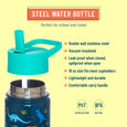 Wildkin - Jurassic Dinosaurs 18 oz Steel Water Bottle