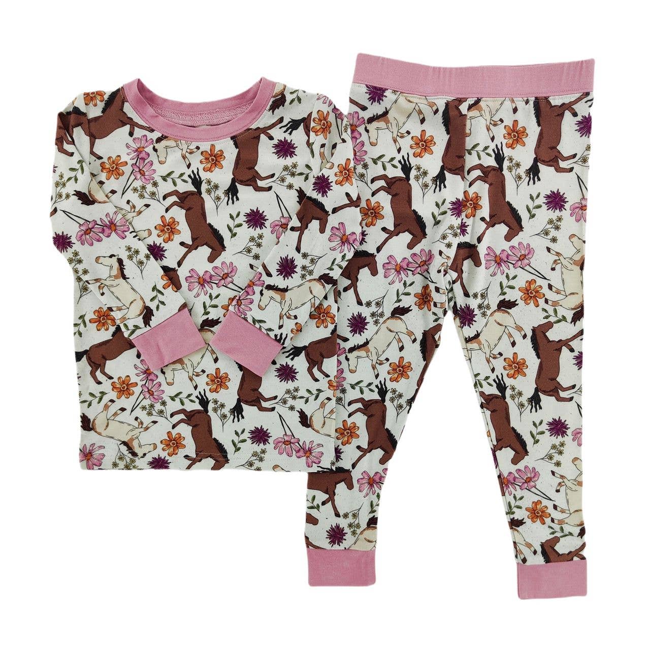 Little One Shop - Prairie Ponies Bamboo Set