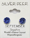 Silver Deer Crystal -Crystal Birthstone Earring