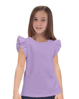 Girls Flutter Sleeve Top - MONAG