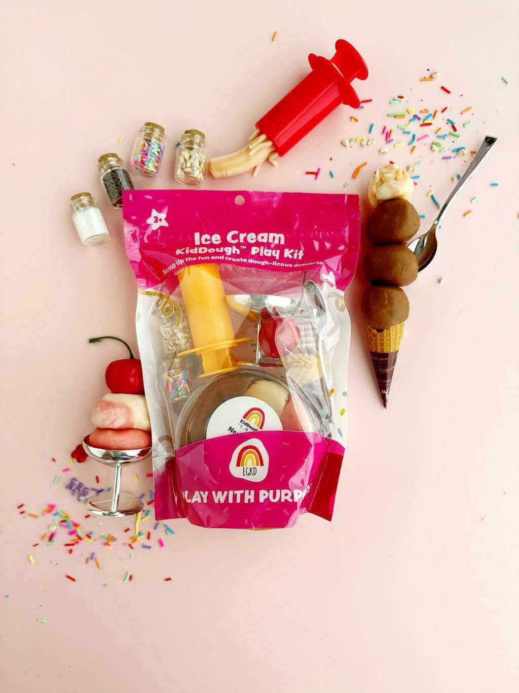 Ice Cream KidDough Play Kit - Earth Grown KidDoughs