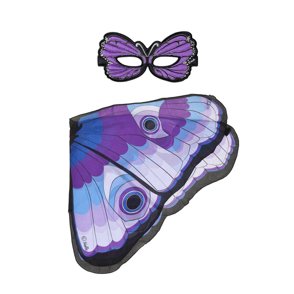 DREAMY DRESS-UPS® - Purple Butterfly With Eyes Wings + Maskk