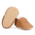 BirdRock Baby - Sherpa Baby Leather Moccasins - Classic Brown