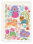 Biely & Shoaf - Colorful Cats Blank Card