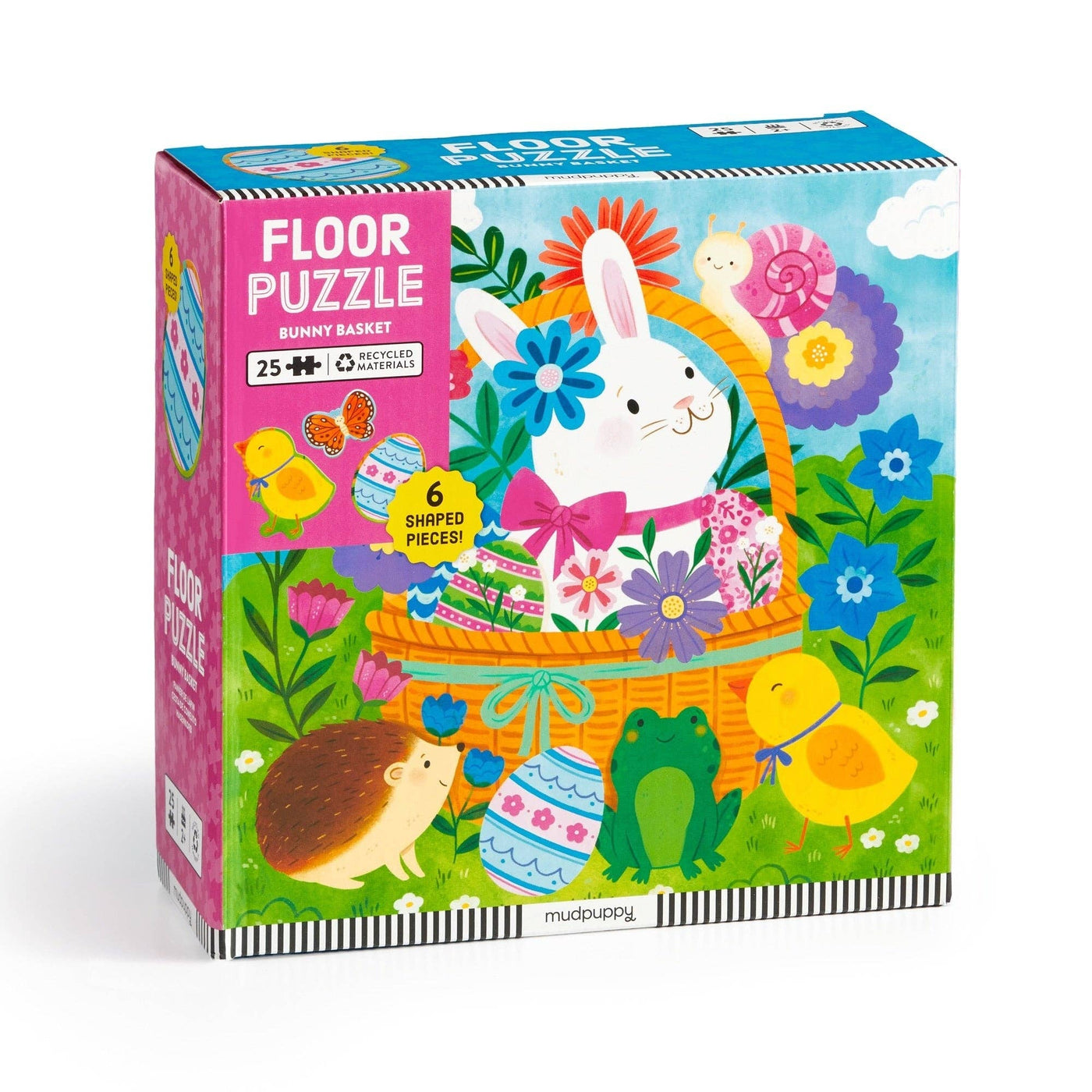 Chronicle Books - Bunny Basket 25 Piece Floor Puzzle with Shaped Pieces