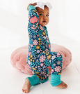 Bird & Bean® - Bamboo Sleeper - Navy Floral - Maren