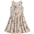 Mightly - Sleeveless Twirl Dress Botanical Floral