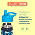 Wildkin - Sharks 18 oz Steel Water Bottle