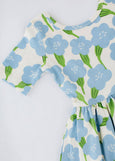 Good Apples Kids - Short Sleeve Twirl Dress in Blue Garden