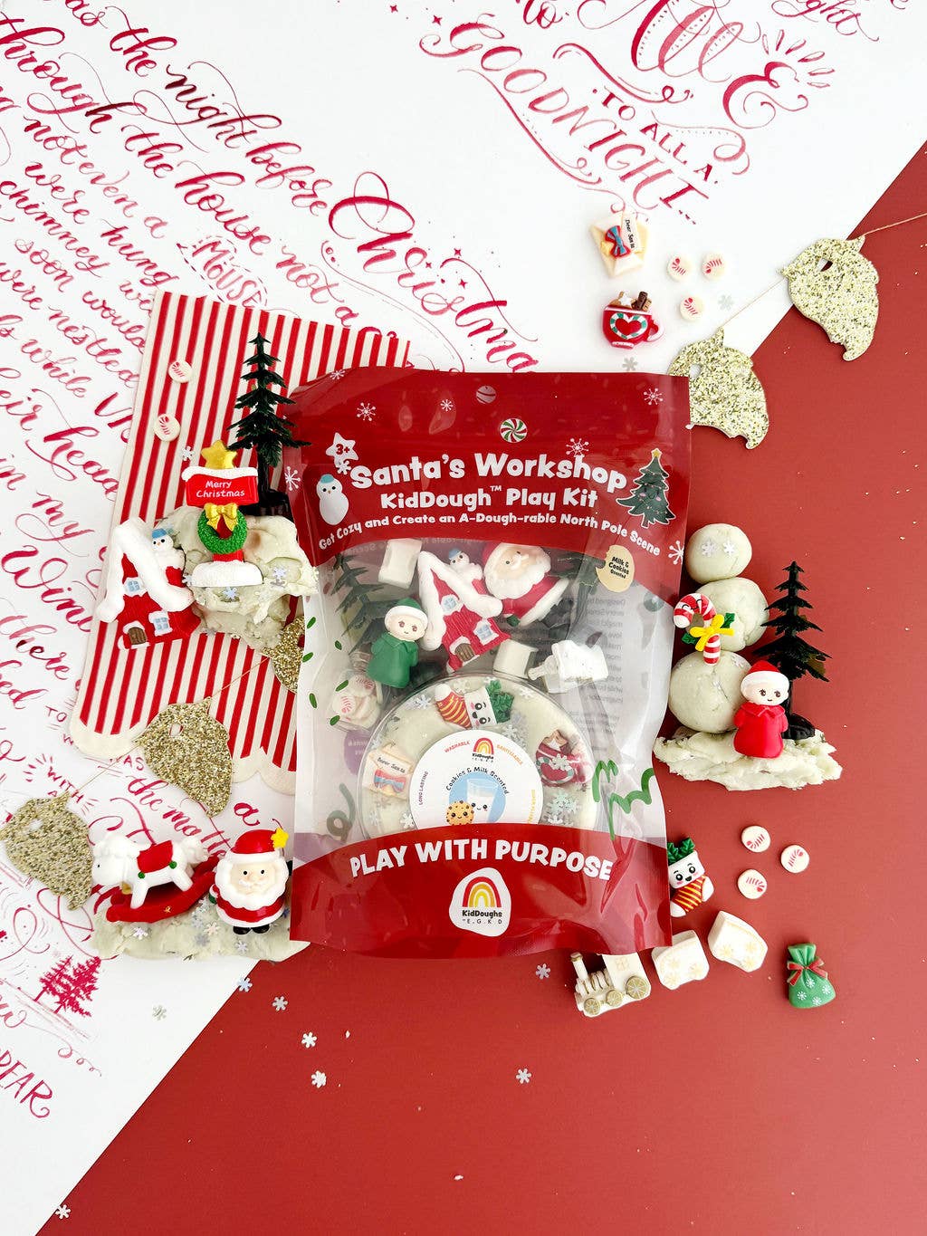 Earth Grown KidDoughs - Santa's Workshop KidDough Play Kit