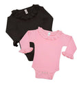 MONAG - Long Sleeve Ruffle Baby Onesie, Frill Baby Bodysuit