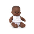 Miniland - Dressed African Baby Doll Boy 8 1/4" inch