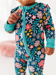 Bird & Bean® - Bamboo Sleeper - Navy Floral - Maren