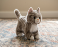 The Petting Zoo - Grey Tabby Cat Small 9"
