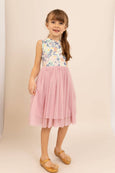 Bird & Bean® - Kids Bamboo Tulle Dress - Meadow - Kids Easter Clothing