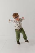 Babysprouts | Boy's Long Sleeve Henley Shirt - Dino Land