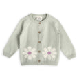 Viverano Organics - Flower & Heart Baby Sweater Cardigan & Pants Set -Organnic