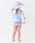 RuffleButts - Girls Lavender Swim Hat