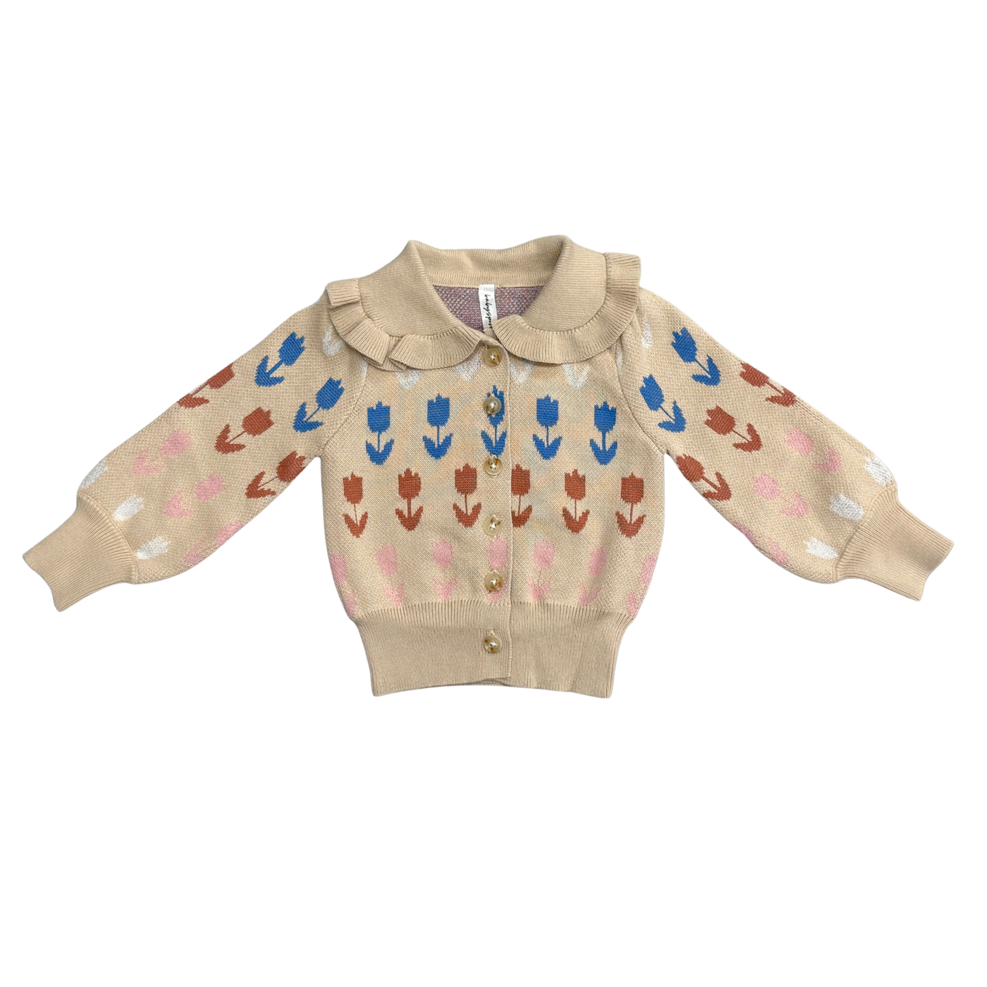 Babysprouts | Girl's Floral Knit Cardigan