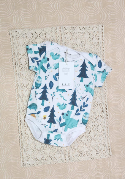 Small Blessings Design - Woodland bodysuit,infant clothing, bodysuit,infant romper