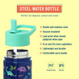 Wildkin - Darling Dinosaurs 14 oz Steel Bottle