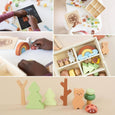 Spirit 'N Sprout - Wooden Forest Sensory Bin Accessories - Montessori Toddler Toys - Wooden Stacking Blocks