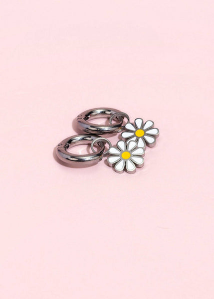 Pierced Co - Silver Daisy Charms