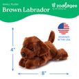 The Petting Zoo - Scoopz Dog Chocolate Labrador Small 8" (22cm) Pet Puppy Dog