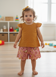 Reva Shorts and Top Set -GOLD - Infant & Toddler - Yo Baby