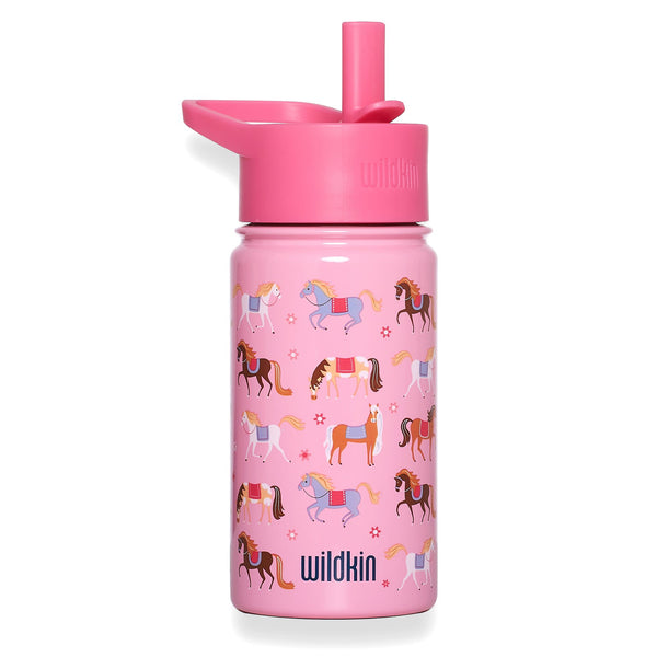Wildkin - Horses 14 oz Steel Water Bottlew