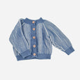 The Blueberry Hill - Cotton Brioche Cardigan Blue