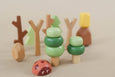 Spirit 'N Sprout - Wooden Forest Sensory Bin Accessories - Montessori Toddler Toys - Wooden Stacking Blocks