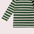 Little Green Radicals - Olive Green Striped Long Sleeve T-Shirt - Organic Cotton