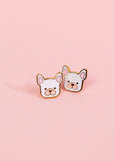 Pierced Co - Earrings - White Dog
