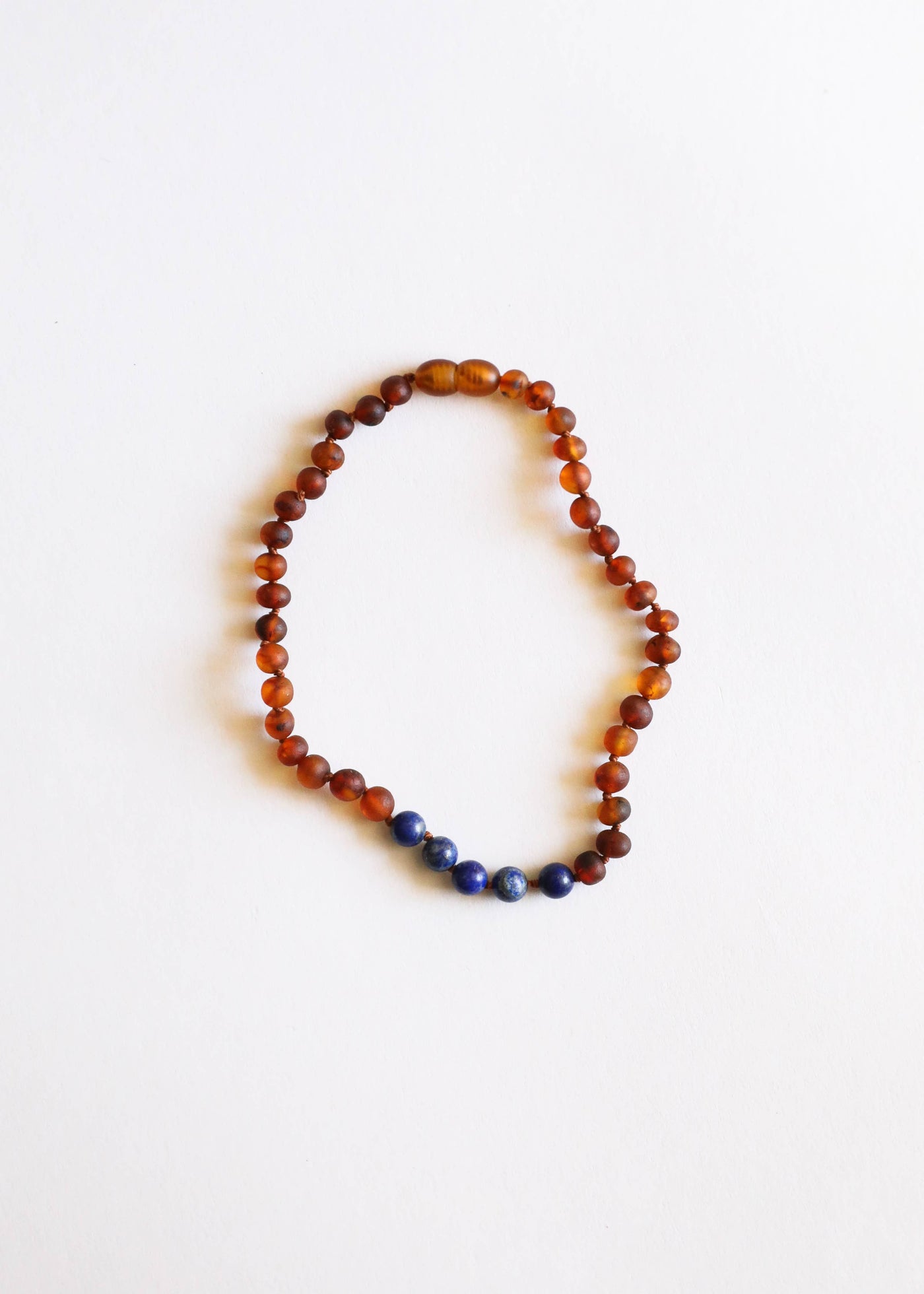 CanyonLeaf - Raw Cognac Baltic Amber + Lapis Lazuli