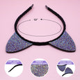 Frog Sac - Cat Ears Headband - Kids Dual Sided Rhinestone Hairband