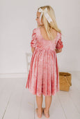 Ollie Jay - Pippa Dress in Pink Crushed Velvet