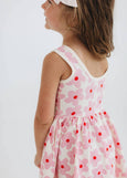 Good Apples Kids - Sleeveless Twirl Dress in Pink Daisies