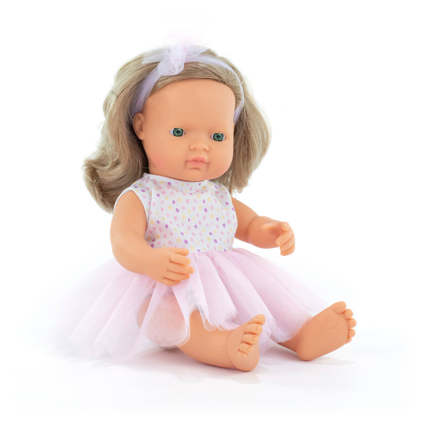 Miniland - Baby Doll Dark blonde girl 15''