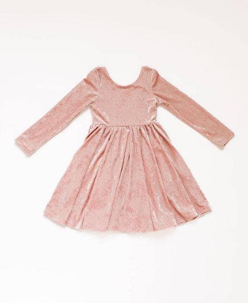 Ollie Jay - Gwendolyn Dress in Crushed Blush Velvet