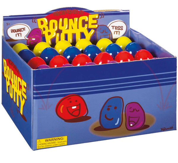 Toysmith - Bounce Putty, Assorted Colors, Reusable, Tactile