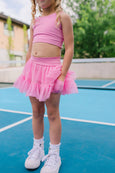 Ollie Jay - Ashlyn Athletic Skort in Carnation Pink Tulle