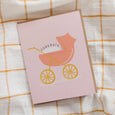 Pippi Post - Pink Baby Carriage Greeting Card