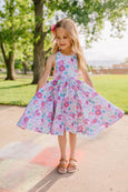 Ollie Jay - Sofia Dress in Serenity Floral | Girls Twirl Dress