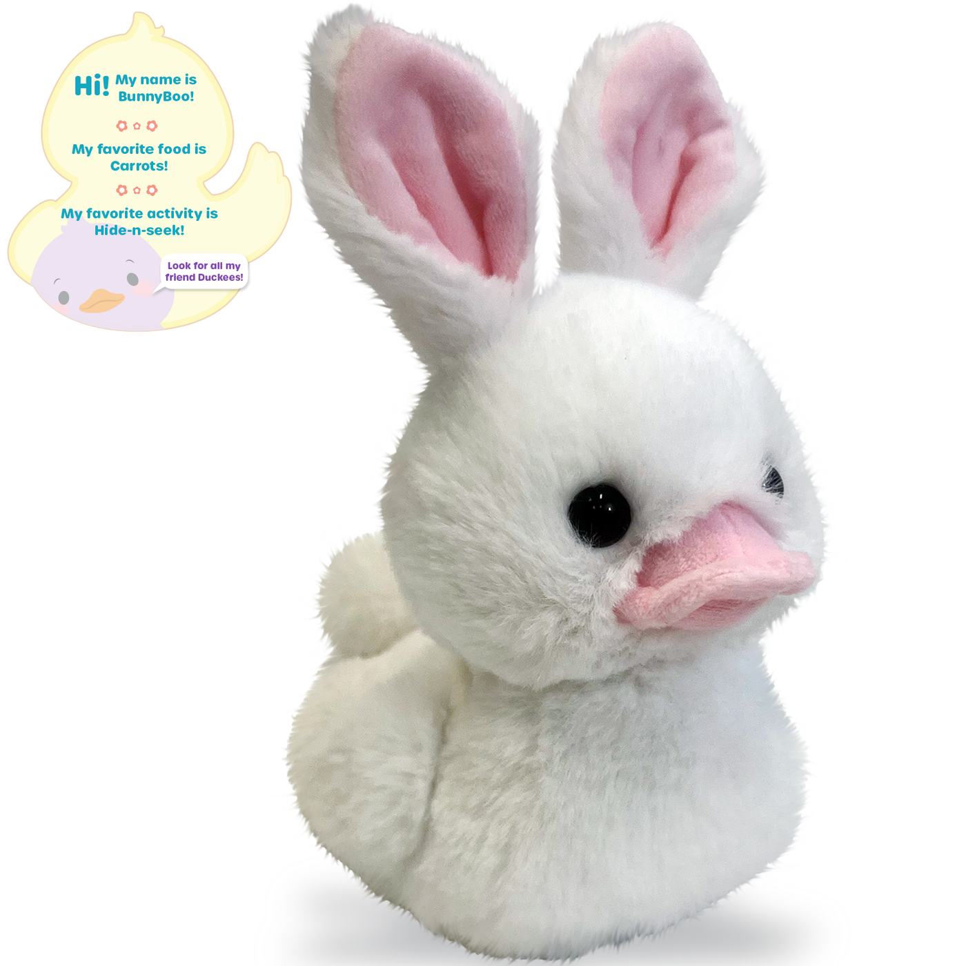 BunnyBoo Plush Duckee Bunny - World's Softest Plush - Beverly Hills Teddy Bear Company