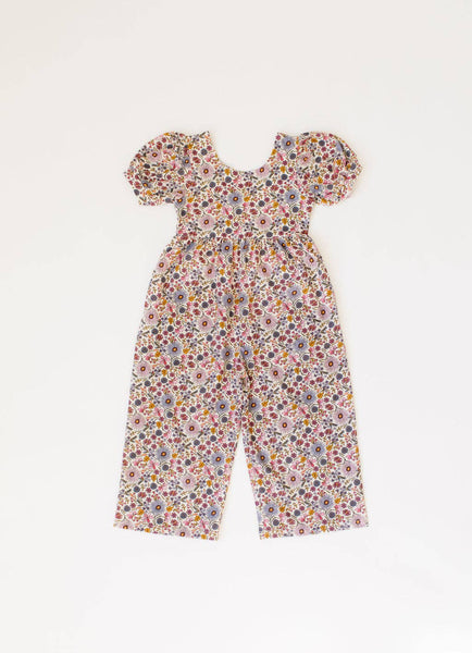 Ollie Jay - Puff Leggy Romper in Plum Fields